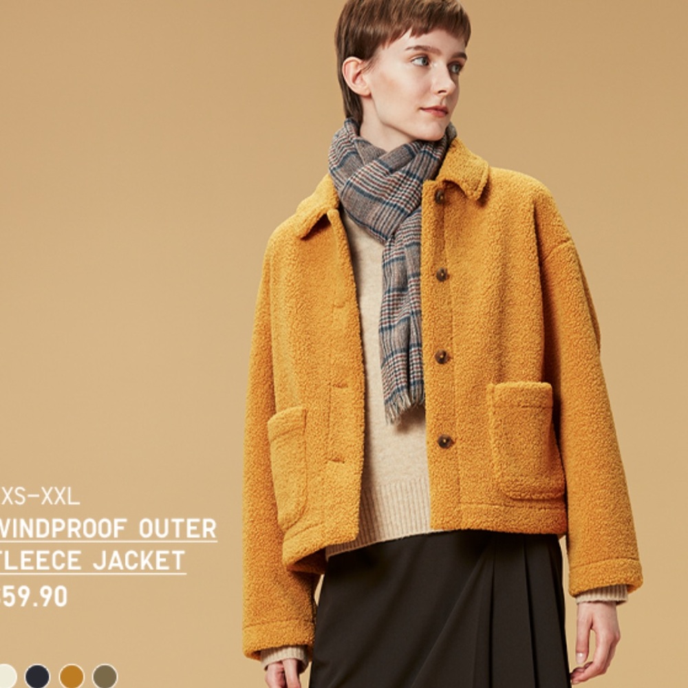 Uniqlo wind proof outer fleece jacket